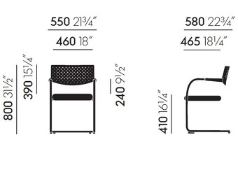Kancelářská židle - Vitra Visavis (PC 8 600,-) 4ks - 8