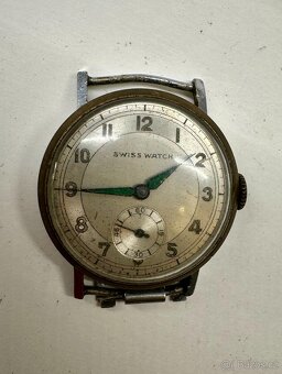 VINTAGE náramkové hodinky mechanické Swiss Watch ŠKODA logo - 8
