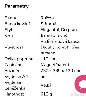 Kabelka Vuch Bryna Pink - nová - 8