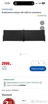 Prodám boční vytahovací markýzu - 8