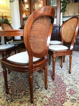 Jídelní set rozkládací 90/120cm + 6 židlí výplet –JS7.10 - 8