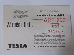 Sluchátka stereofonní TESLA ARF 200, plně funkční, návod - 8