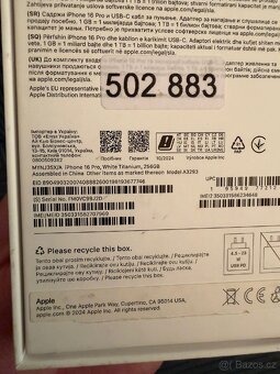 Apple IPhone 16 pro 256 GB , v záruce - 8