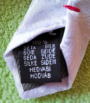 Svatební hedvábná vesta +kravata +kapesníček - 8