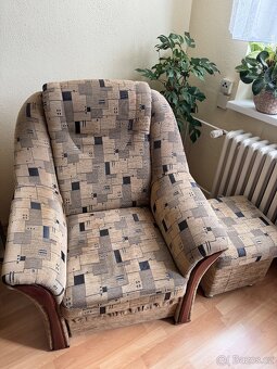 Rozkládací rohový gauč a rozkládací křeslo - 8