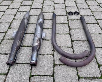 Jawa ČZ malá kývačka i půlbuben - výfuky - 8
