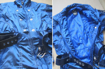 Vintage 90s kvalitní modrá dámská snow kombinéza - 8