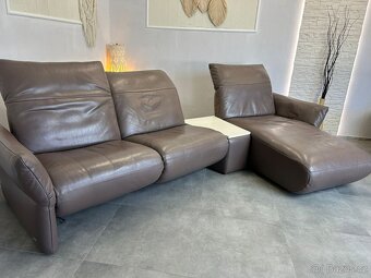 Kožená rohová pohovka Koinor (elektrická relaxační funkce) - 8