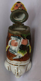 Fajfka, dýmka, hlava fajfky - mnich, korbel, cca rok 1870 - 8