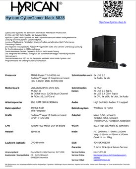 PC AM4 A320 Ryzen 5 2400G 8GB DDR4 Win10/11 - 8