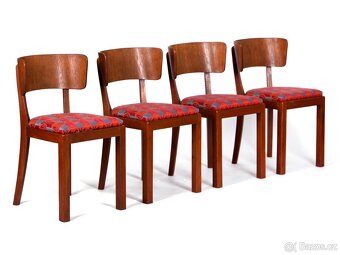 4x jídelní židle  ArtDeco po přečalounění, TOP stav - 8