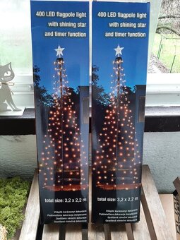 Venkovní světelný strom s hvězdou strom 400 LED 3,2x2,2m - 8