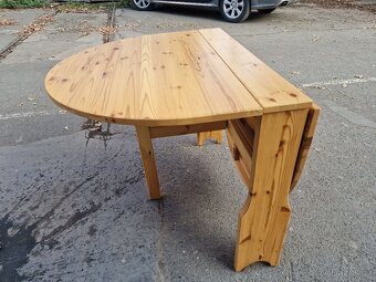 Stůl Jídelní Dřevo Rozkládací 18x90 výška 74/90x134 cm - 8
