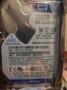 Nové disky interní a externí 250 - 750GB Plotnový i SSD - 8