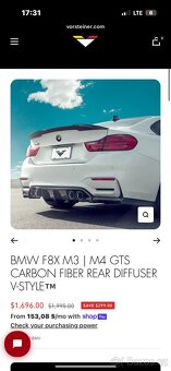 Bmw m4 f82 / f83/ f80 m3 carbon difuzor - 8