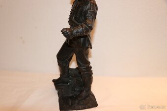 Horník havíř doly uhlí těžba socha soška (525J) - 8