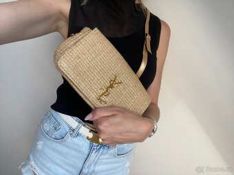 Letní slaměná crossbody kabelka YSL - 8