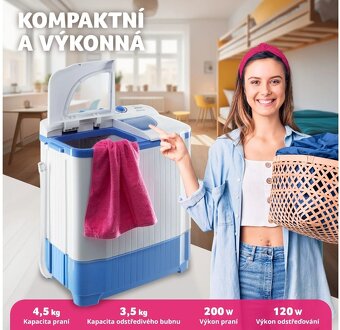 tectake pračka + ždímačka - 8