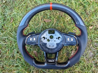 VOLANT RLINE GTD GTI - KOZENY / KARBÓN / ČERVENÉ ŠITIE - 8