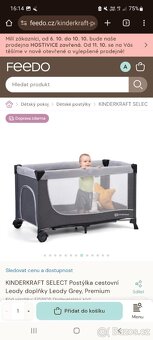 Dětská postýlka+matrace, cestovní postýlka+m, plyš. housenka - 8