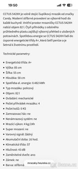 Mrazák šuplíkový Candy CCTUS 542 XH 82l - 8