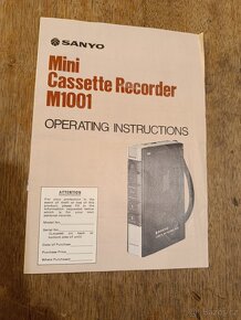 Raritní sbirkový Walkman - diktafon - SANYO M1001 - 8