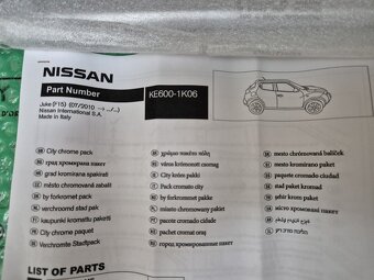 exteriérový styling kit (dekorační kit) chrom Nissan Juke (F - 8