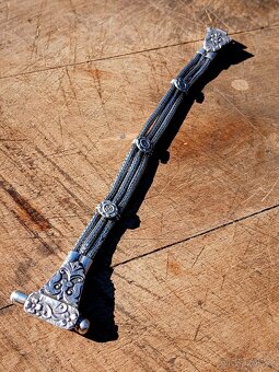 Stříbrný náramek starožitný - 8