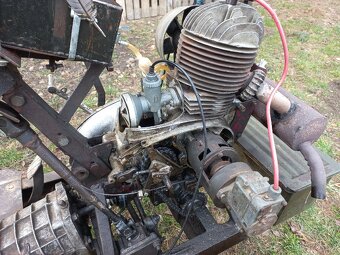 Prodám frézu domácí výroby - motor Jawa 250 Perák - 8
