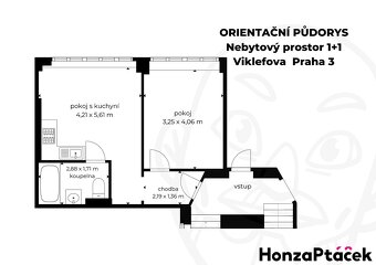 Prodej, nebytový prostor 1+1, Viklefova, Praha, ev.č. 15534 - 8