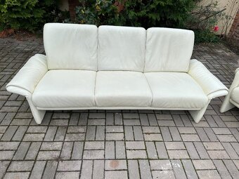 Kožená sedací souprava Elastoform® 3+2 VÝBORNÝ STAV - 8