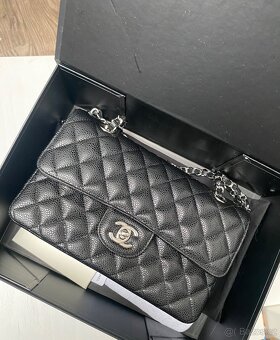 Chanel classic flap kabelka černá, caviar leather - 8