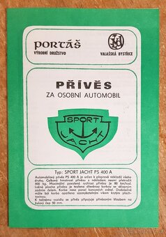 Prodám přívěsný vozík SPORT JACHT, výborný stav - 8