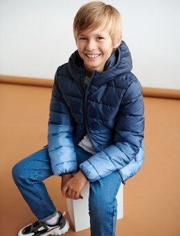 ☘️ 2x klučičí PŘECHODOVÁ BUNDA vel. 134 černá + modrá ☘️ - 8