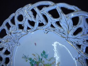 PROLAMOVANÝ VELKÝ TALÍŘ MÍSA FISCHER MIEG BŘEZOVÁ ROK 1853+ - 8