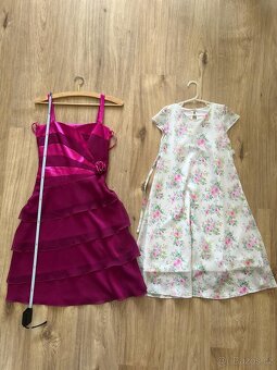 Dvoje šatičky svatba, družička, plesové, do divadla 8-11let - 8