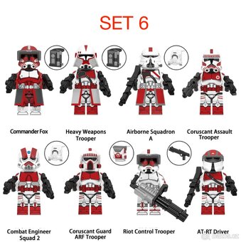 Rôzne figúrky Star Wars 2 (8ks) typ lego - nové - 8