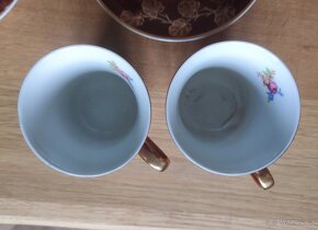 Kávový či čajový porcelánový servis JSK zlacený - 8