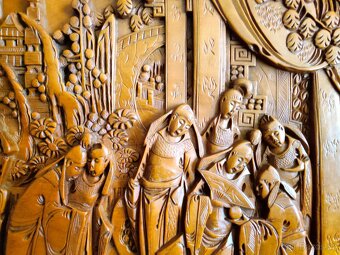 2 Krásne Čínske drevené obrazy - 8