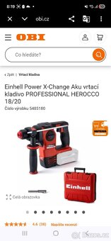 Einhell HEROCCO 18/20 PROFESSIONAL- jako nový, set, v záruce - 8