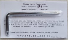 NŮŽ Brous Blades Razorback
Limited ed. - 8
