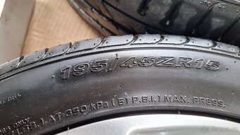 Alu kola Ford 15" 4x108 letní pneu 195/45 R15 4-5mm Fiesta - 8