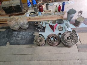 Staré cepy,ploché řemeny, hašple atd.viz fotky - 8