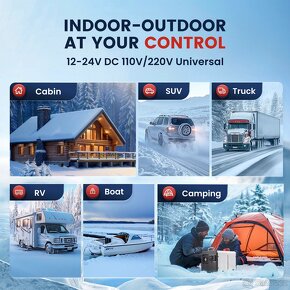 Nezávislé naftové topení 5-8kW 12, 24 a 220V, Bluetooth - 8