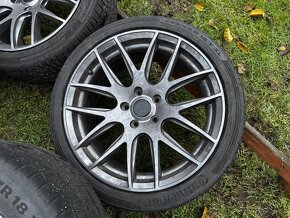 350Z - alu sada R18, ZÁNOVNÍ pneu Conti, podložky - 8