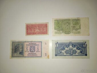 BANKOVKY 5 KČS 1940-1961, 4 RŮZNÉ EMISE - 8