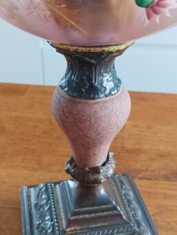 ART DECO STAROŽITNÁ MALOVANÁ PETROLEJKA ERICH & GRAETZ - 8