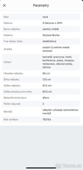 Stylový počítačový stůl 120 cm + židle - 8