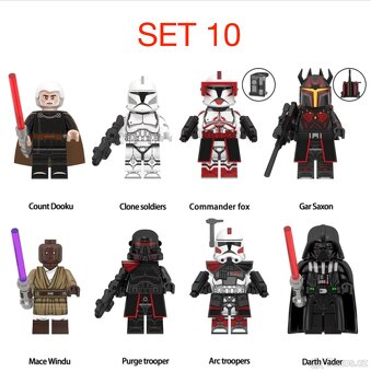 Rôzne figúrky Star Wars 3 (8ks) typ lego - nové - 8