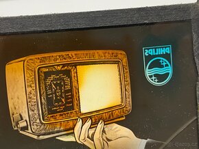 diapozitivy skleněné staré rádio televize staré elektro - 8